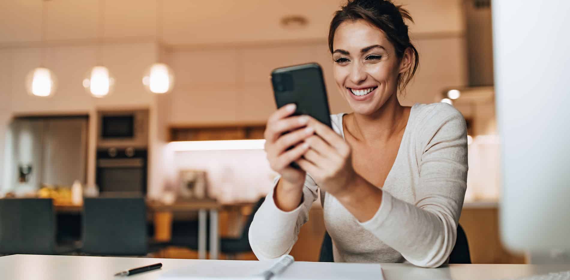 person-on-phone-smiling